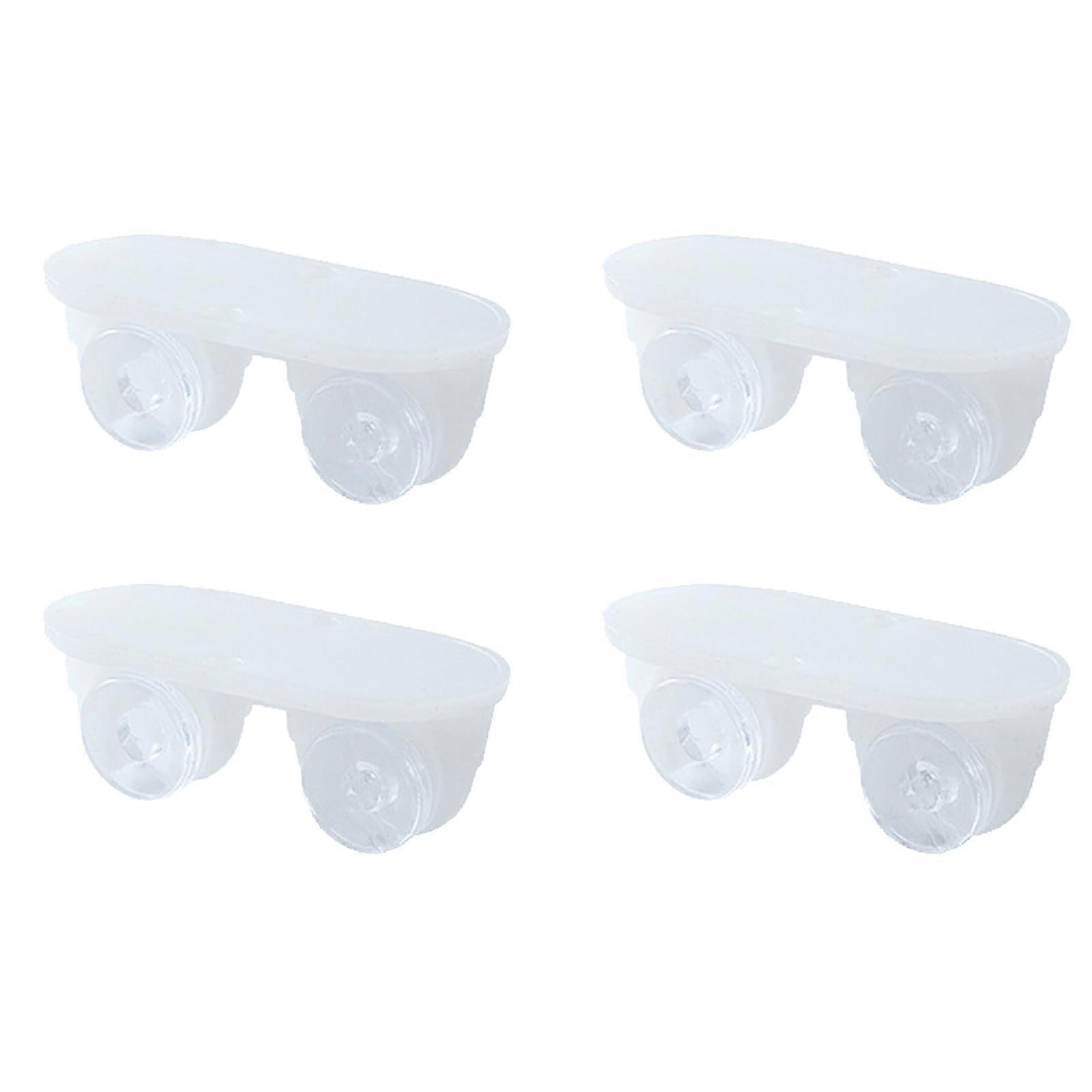 Adhesive Caster Wheels Mini Paste Pulley For Underbed Storage Boxes White Plastic Easy Install