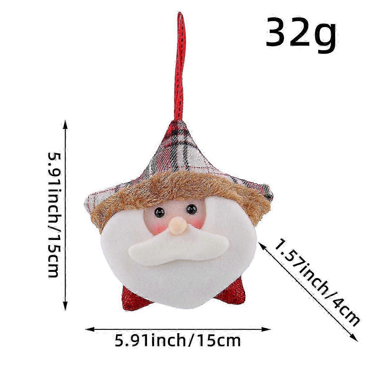 Creative Elk Tree Decoration with Plush Old Man Design and Star