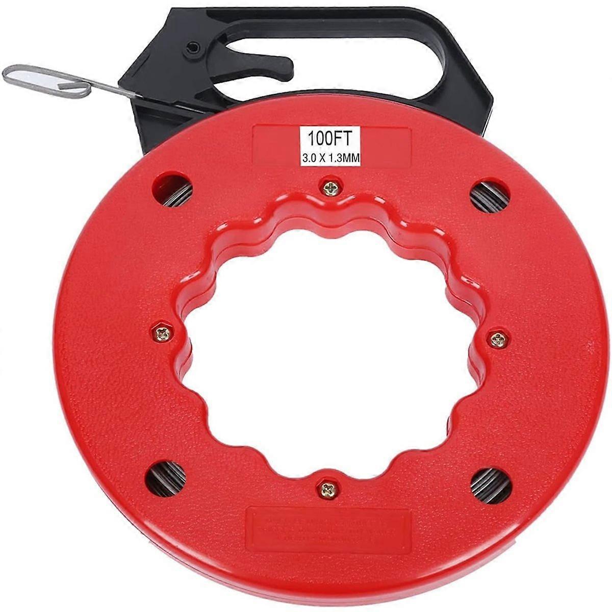 Fish Tape Hand Wire Puller Width Fishtape, Electrician Reel Pull Wires Cable Hand Puller ATE Tools, 