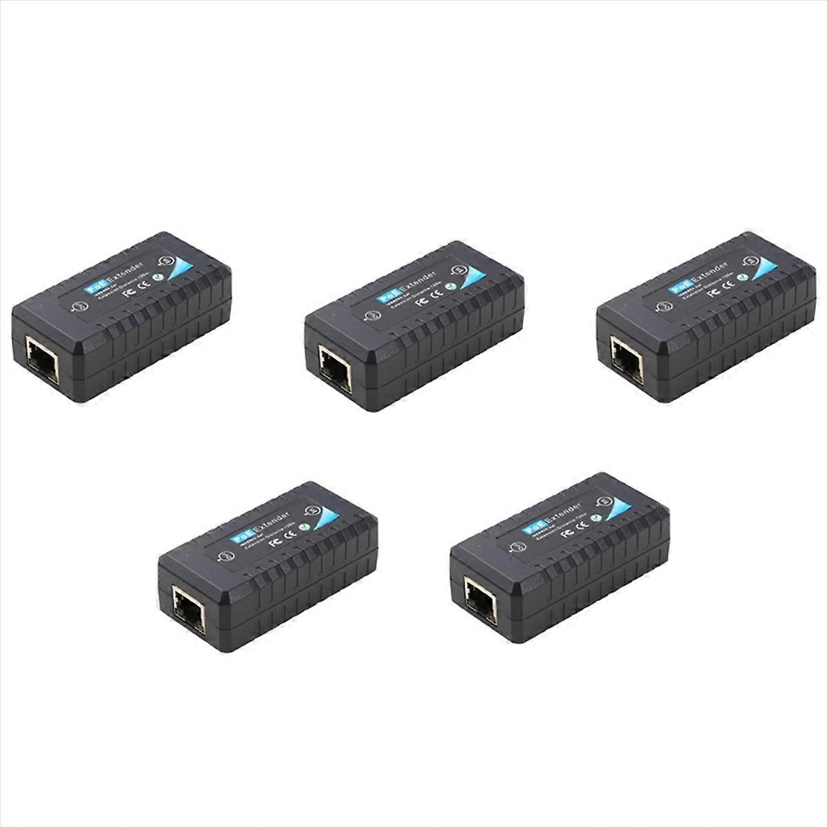 5X 1 port POE Extender 10/100Mbps avec entrée/sortie standard IEEE 802.3Af pour la transmission par caméra IP