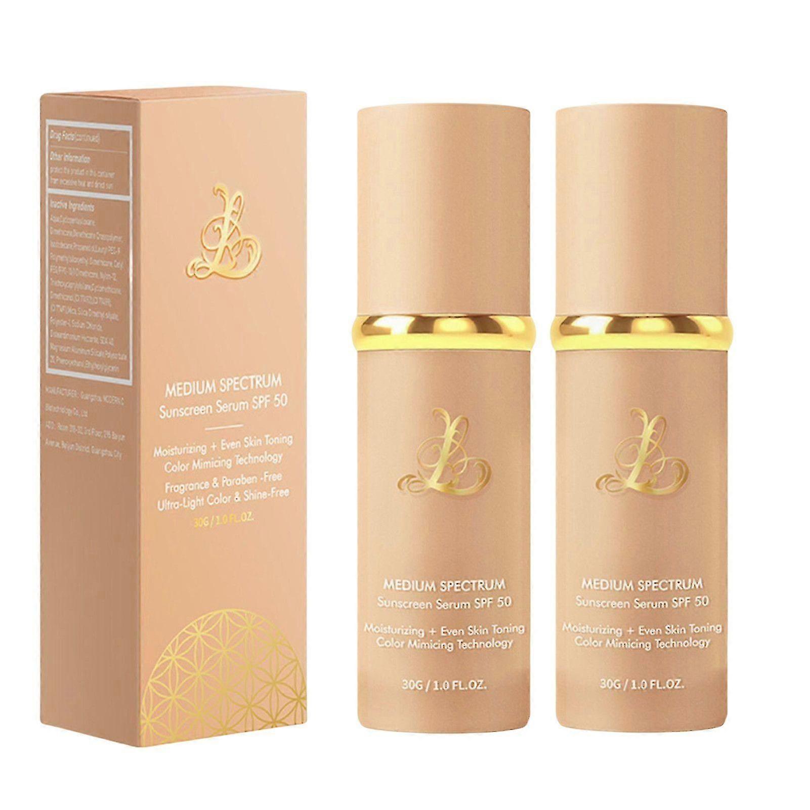 1-3X 4-in-1 Color Changing Foundation with SPF 50+, Medium Spectrum Foundation Makeup, Full Coverage & Long Lasting