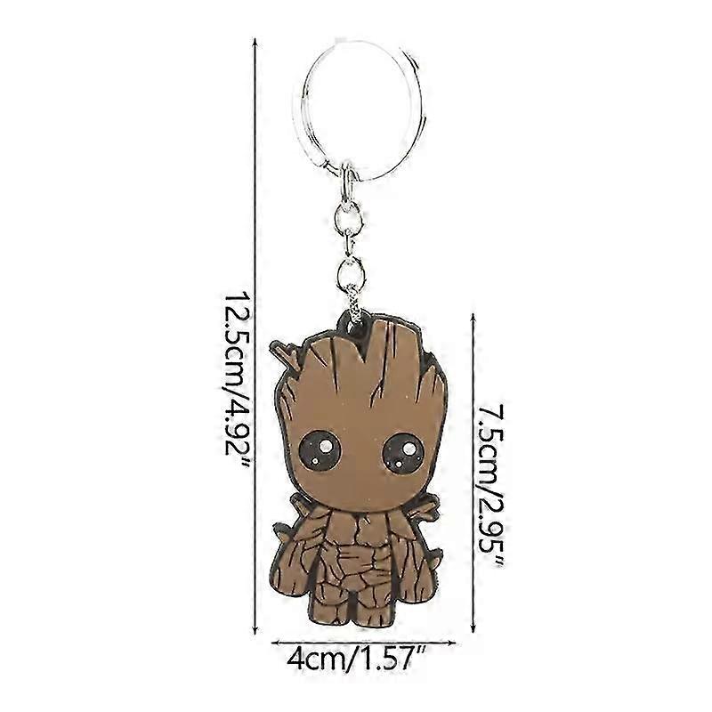 Ensemble de 11 porte-clés figurines Groot - Personnages d'anime différents représentant Groot bébé, à accrocher à un sac ou à suspendre.