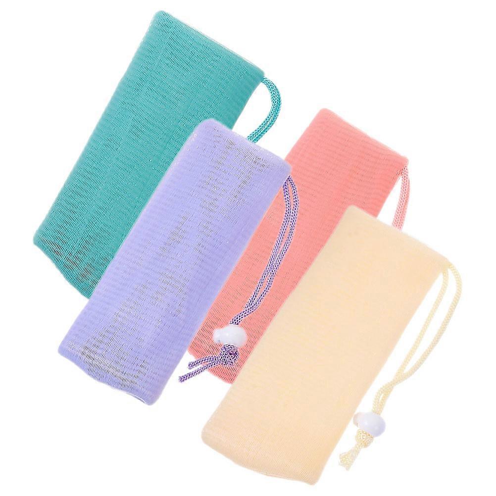 Raindrops 4Pcs Soap Foaming Bags Convenient Pouches Portable Bags for Soap Bars