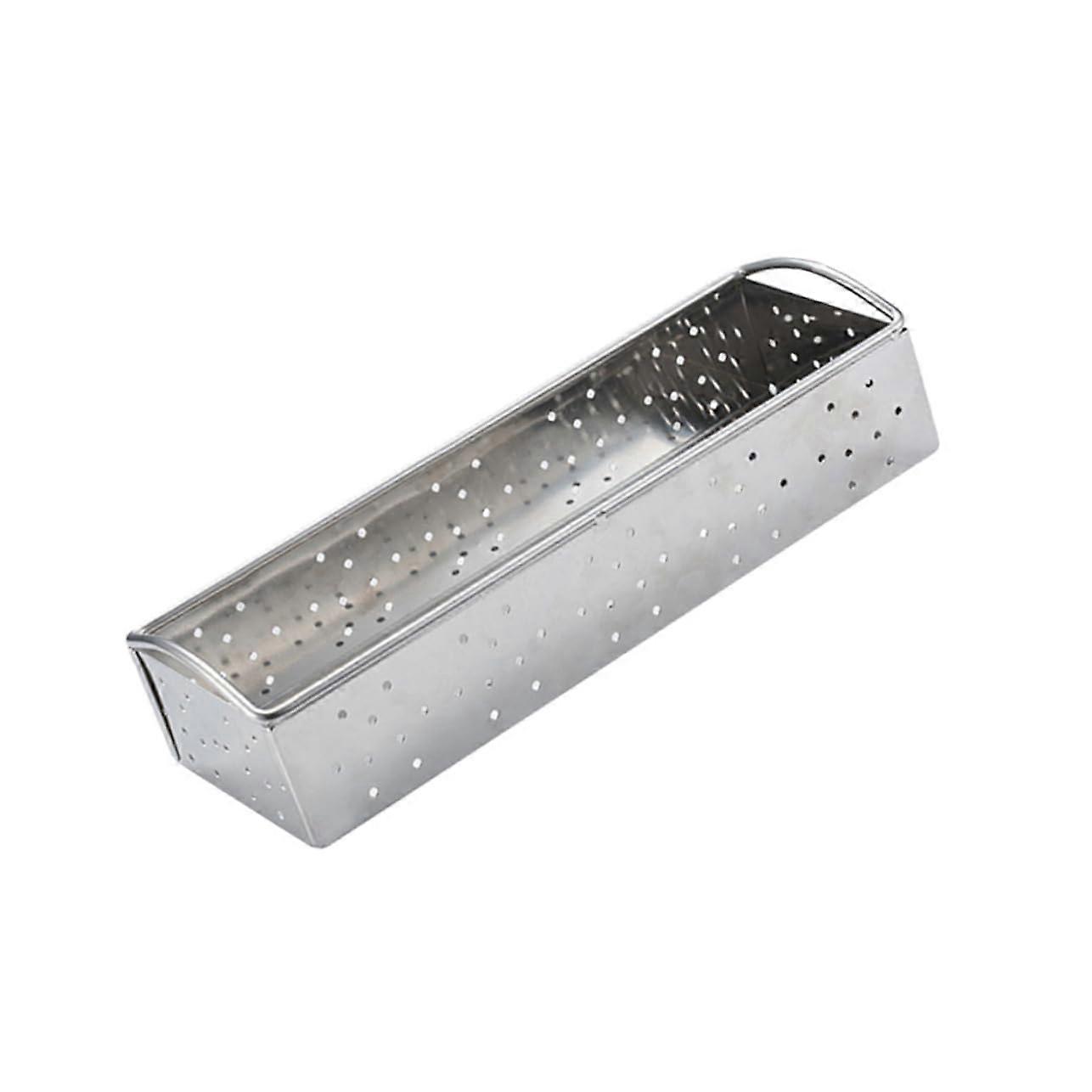 Stainless Steel Utensil Holder with Drain Holes, RustResistant Countertop Silverware Organizer