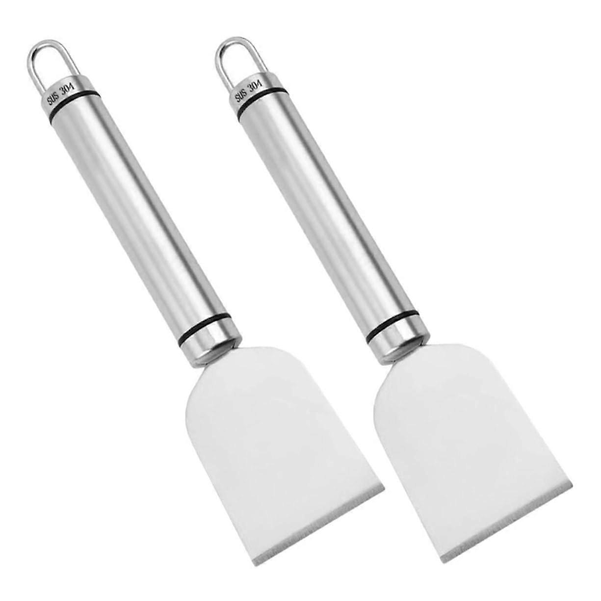 2pcs Stainless Steel Freezer Ice Scraper with Ergonomic NonSlip Grip for Efficient MultiPurpose Cleaning
