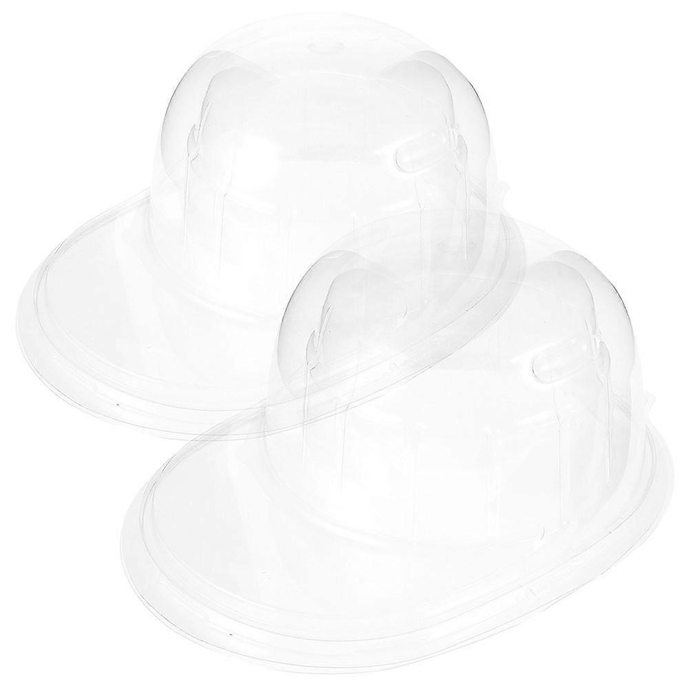 Plastic Hat Box Baseball Cap Shaper for Storage Use 4Pcs Transparent Holder