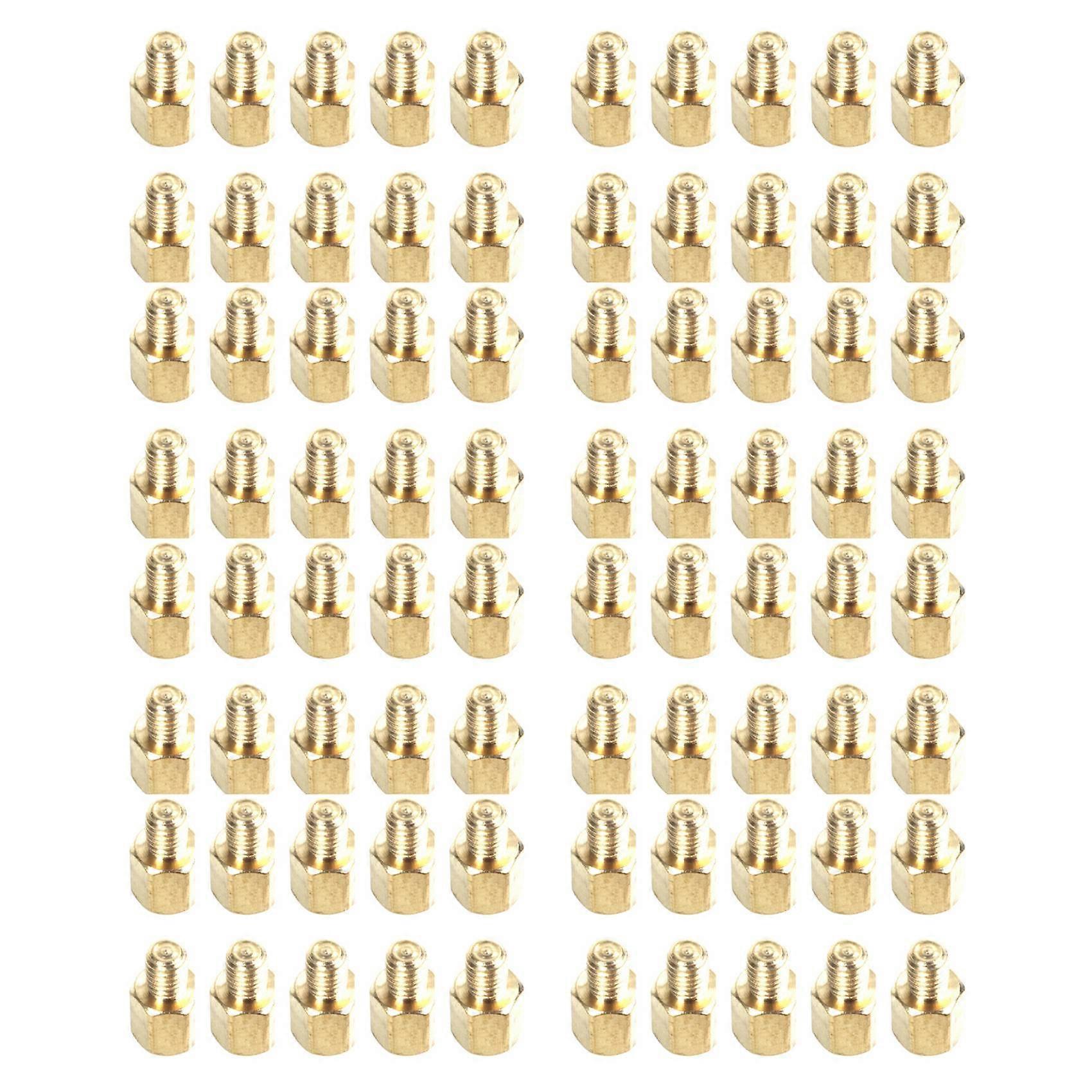80 Pcs PC PCB Mainboard Spacer Hexagonal Brass M3 x 5 + 4 mm
