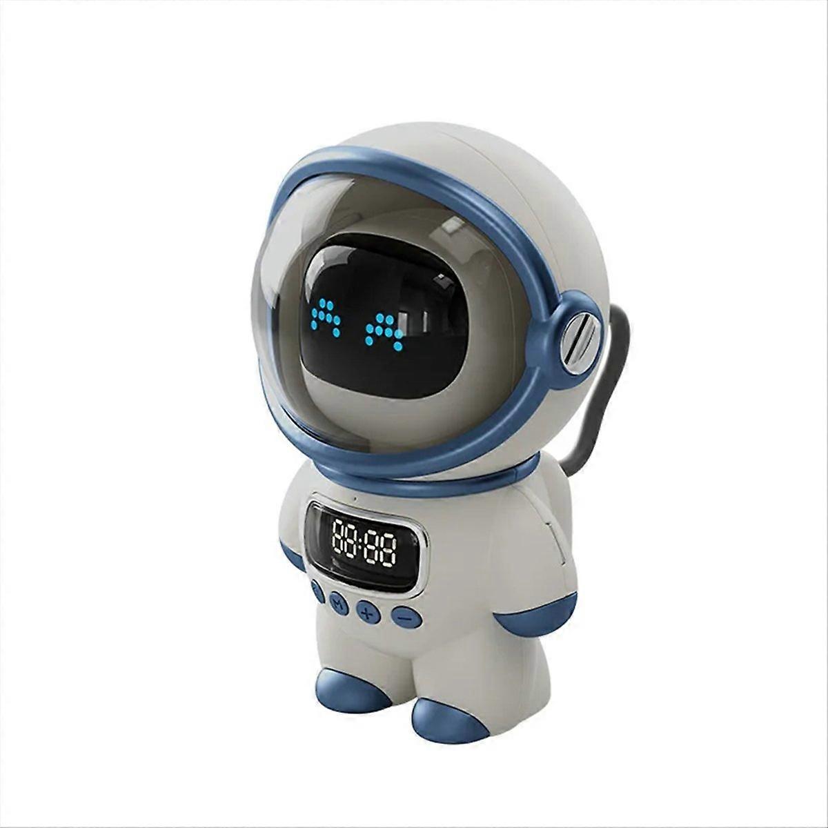 Smart Astronaut Bluetooth Speaker Portable Stereo Table Clock White