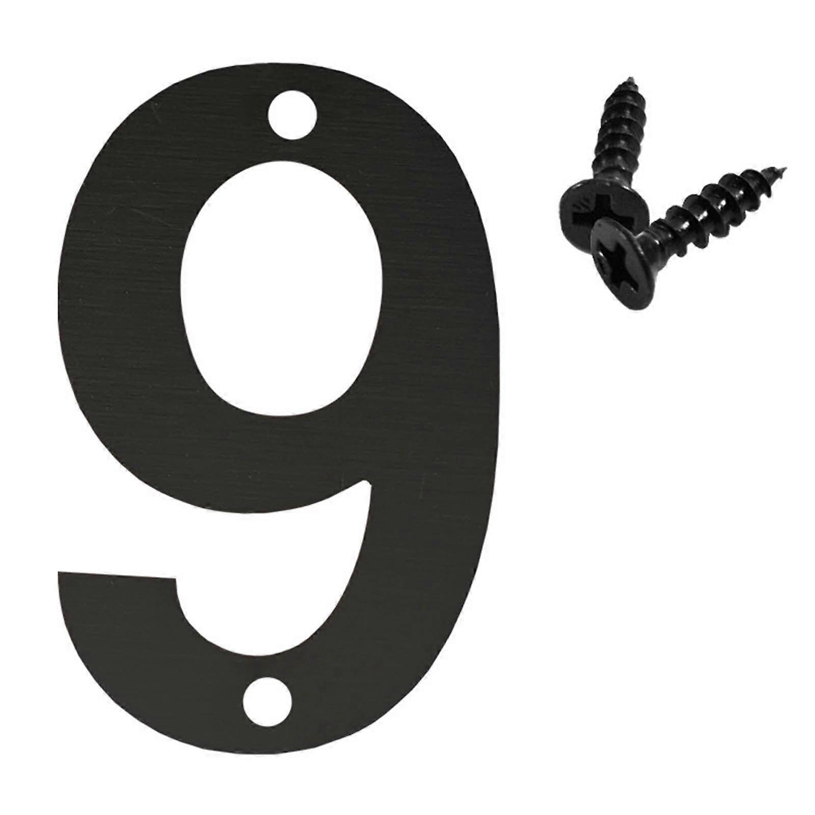 Yoloke House Numbers 9,House Address Numbers, Black Large Modern House Numbers for Outside, Metal Mailbox Number, 5" Zinc Alloy Style