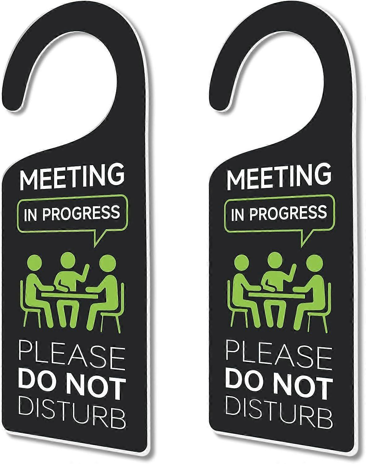 2 Pack Do Not Disturb Sign Handle Hanger Sign Please Do Not Disturb Door Hangings Acrylic Engraved Door Signs for Office Home and Meeting Session