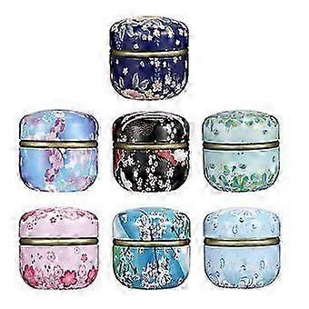 7 Pcs Iron Round Empty Tins Candle Tin Jars Balm Aromatherapy Spices Container