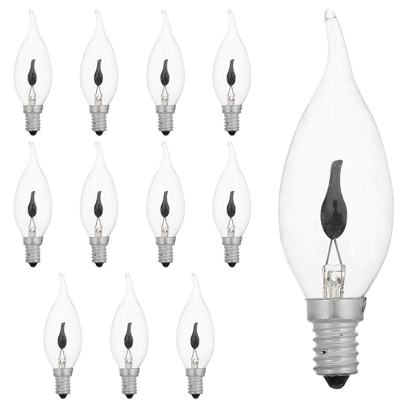 Fire Effect Flame Bulbs for Home Decorative Lighting 12Pcs Candle Bulbs