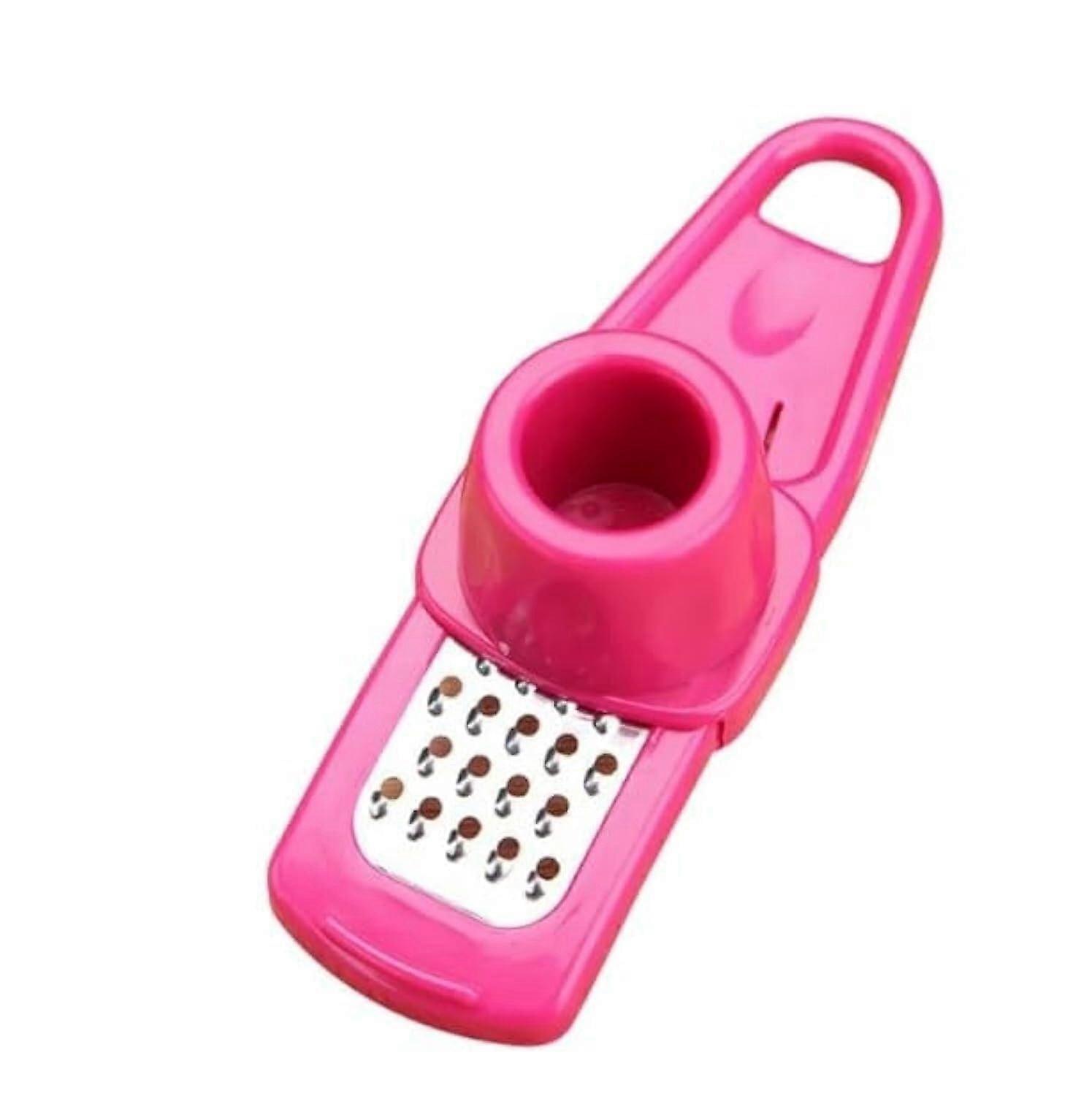 Garlic Chopper with Speed Pull Design, Manual Food Chopper for Mincing Garlic and Ginger, Pink