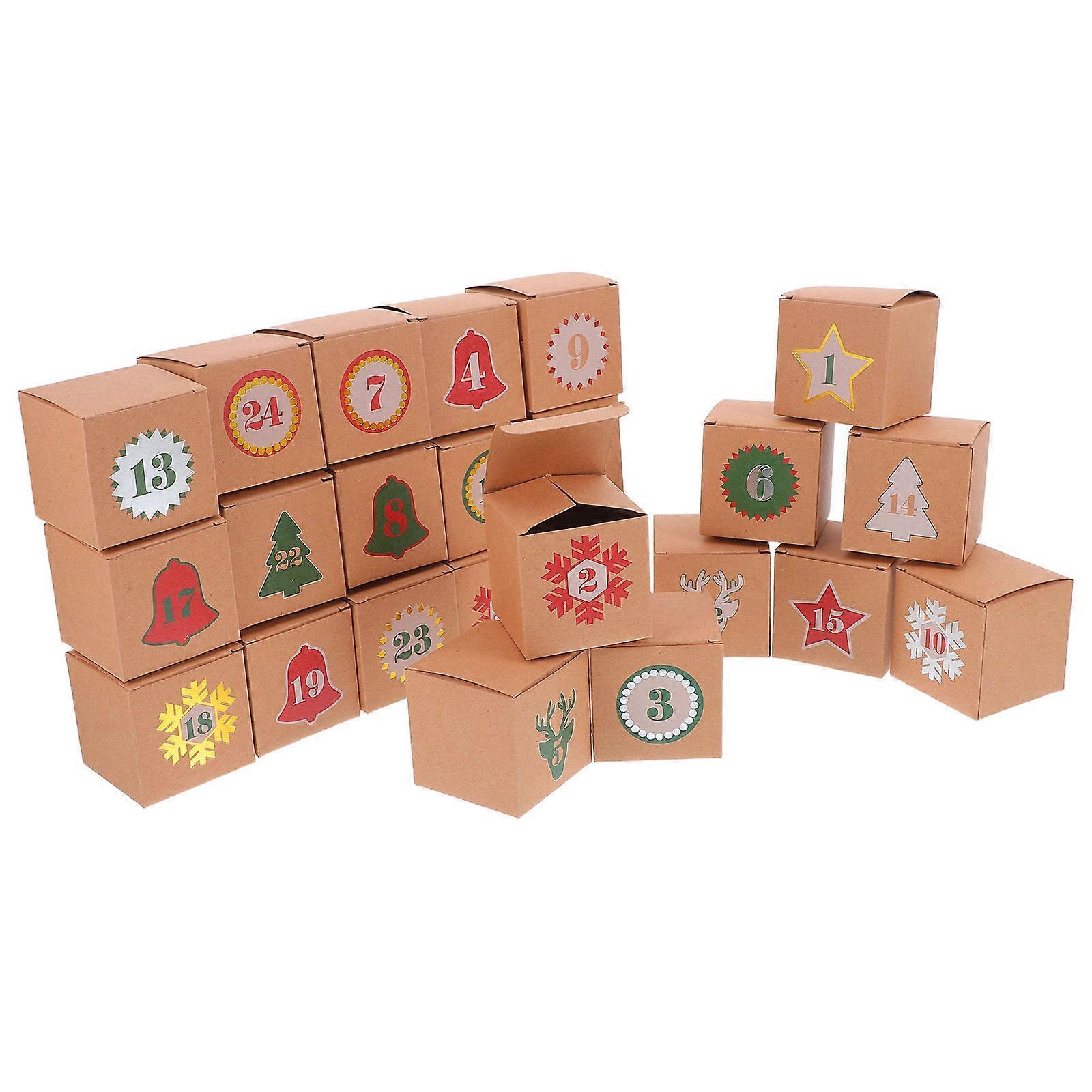 Christmas Countdown Drawers Advent Calendar Box for Kids 1Set