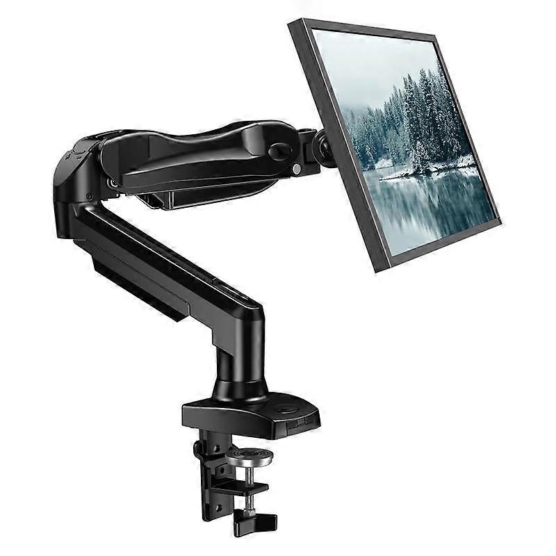 HUANUO Dual/Single Monitor Stand - Grommet Mounting Base for 13''-32'' Screens - Each Arm Holds 4.4 to 19.8lbs-Full Adjustable Monitor Desk 