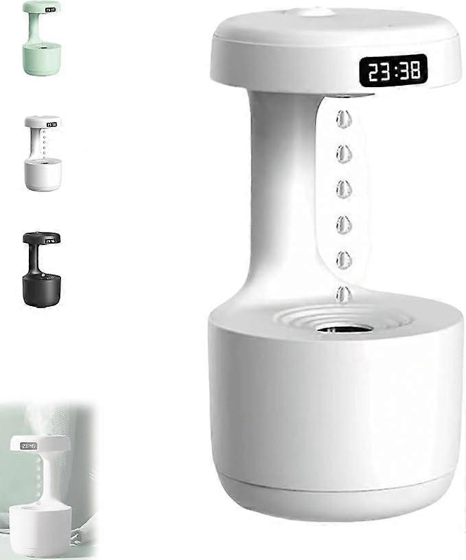 Antigravity Cool Mist Humidifier with LED Light, 800ml Quiet Ultrasonic Diffuser for Bedroom