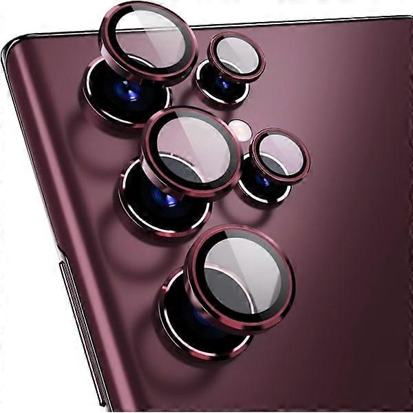 Burgundy compatible with Samsung S22 Ultra Camera Lens Cover Transparent one size