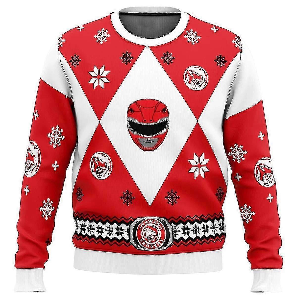 Power Rangers csúnya karácsonyi pulóver ajándék Mikulás pulóver férfi 3D pulóver és 2023-as őszi/téli felső