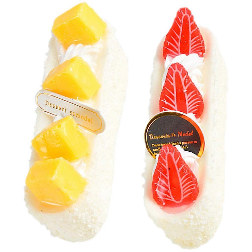 Artificial Cake Model Decorative 4Pcs Assorted Color Simulated Cake Models