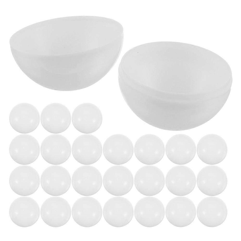 White PVC Balls for Raffling 35Pcs Openable Reusable Balls