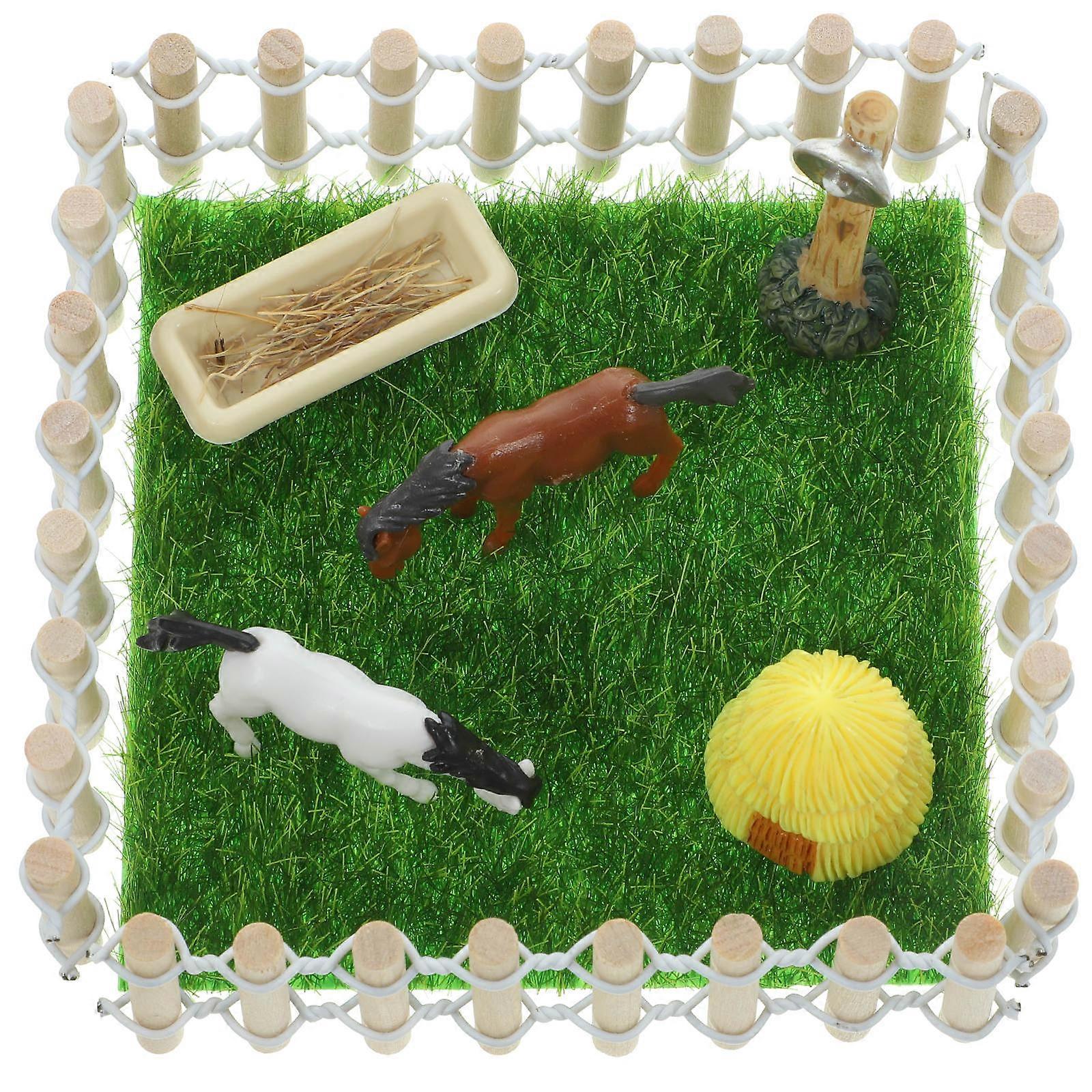 Miniature Horse Ranch Decor Model for Decor 1Set Microlandscape Layout