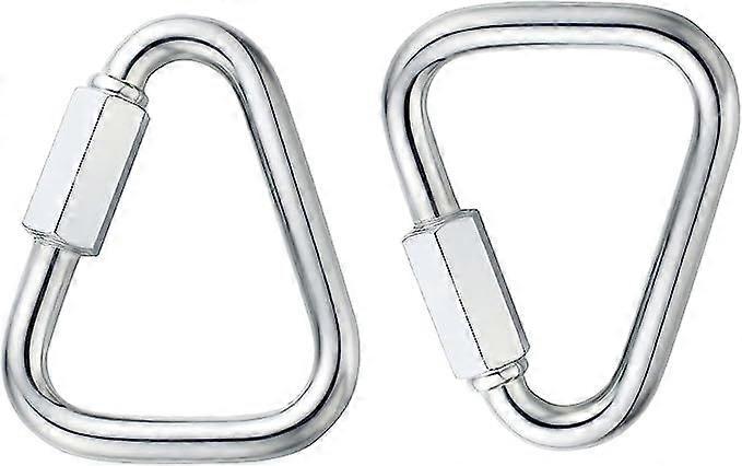 Triangle Locking Carabiner 8MM 2PCSsilver