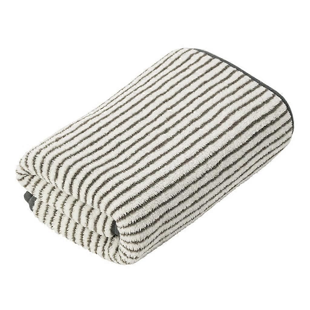 Microfiber Towel Striped Coral Suede Soft Absorbent Polyester 35x70cm SkinFriendly Washable