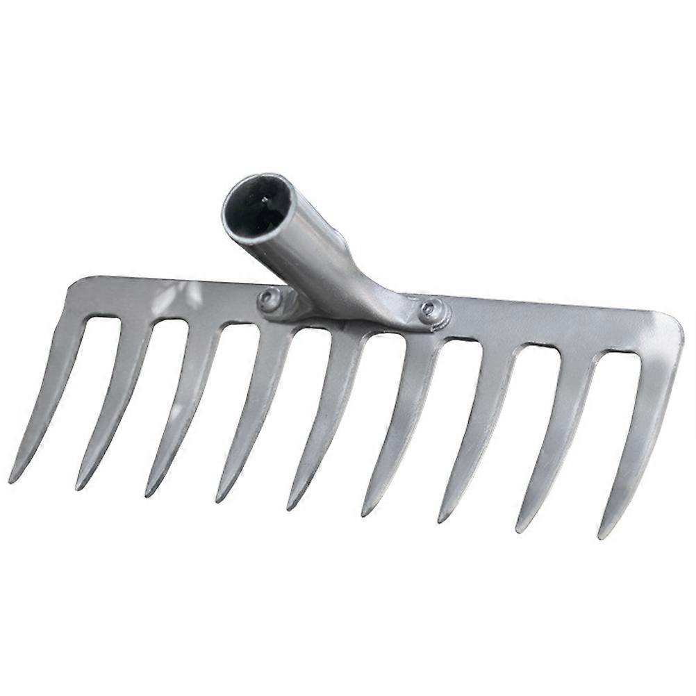 Metal Garden Rake Head Replacement Tool Heavy Duty Rake Head Silver