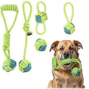 5 Pack Dog Rope Toys, Interactive Tough Chew Toys for Small and Medium Dogs, Clean Teeth and Relieve Boredom, Tug of War, Aggressive Chewers, Cotton R