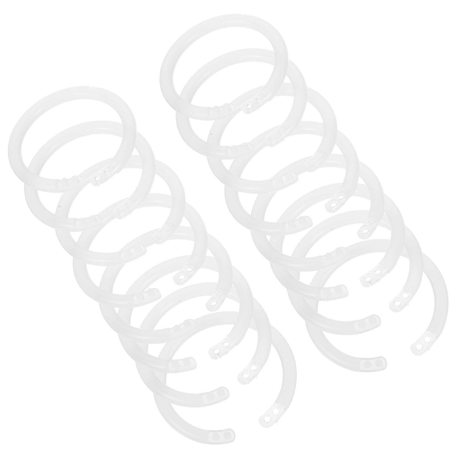 White Plastic Rings for Loose Leaf Binding 4 Boxes of Binder Rings