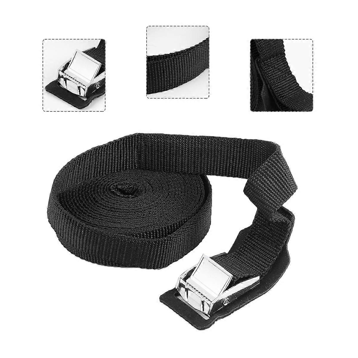 Kayak Binding Belt Fastening Device for Secure Tie Down 2Pcs Black
