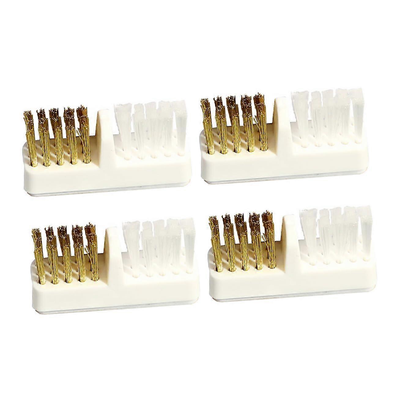 4Pcs Copper Wire Nail Drill Cleaning Brush Set with Durable Bristles for Efficient Dust Removal