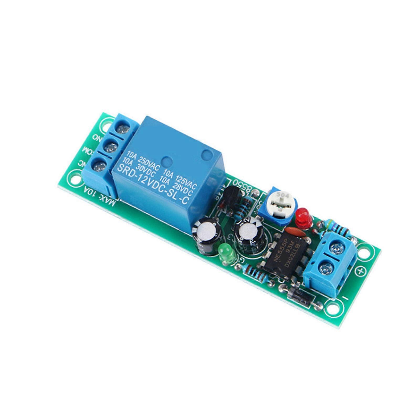 Easy Wiring Adjustable Time Delay Relaying Module 5V/12V Control Voltages Monostable Operation Up To 60Second Ranges Multicolor