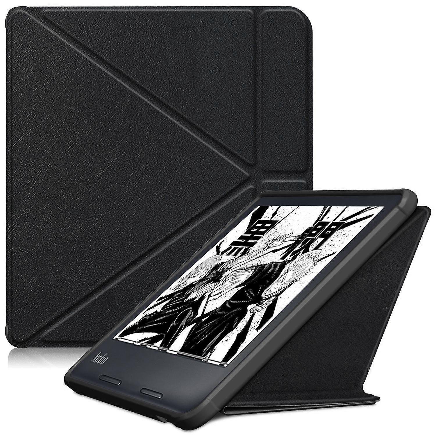 For Kobo Libra Colour/Libra 2 Case PU Leather Protective E-Reader Cover Origami Stand