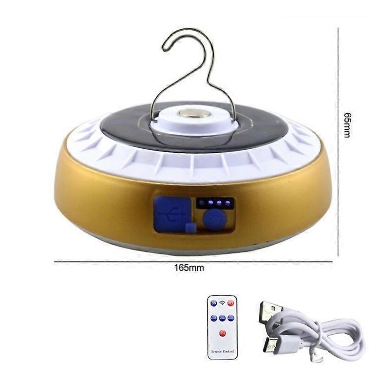 Solar Camping Light Portable Waterproof Dual Light Source Tent Lamp