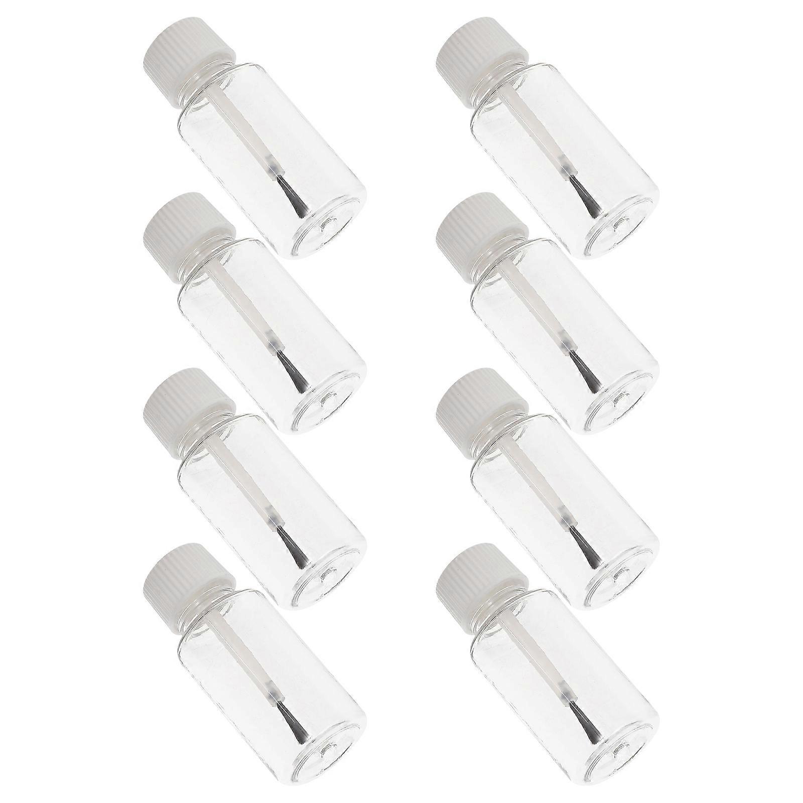 Refillable Nail Polish Bottles with Brush for Storage Use 16Pcs White