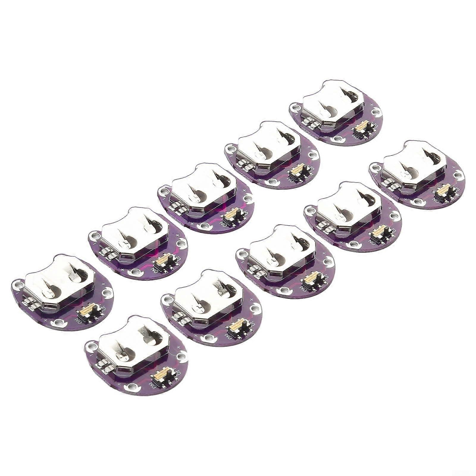 CR2032 Battery Holder with Slide Switch Pack of 10 for Electronics Projects