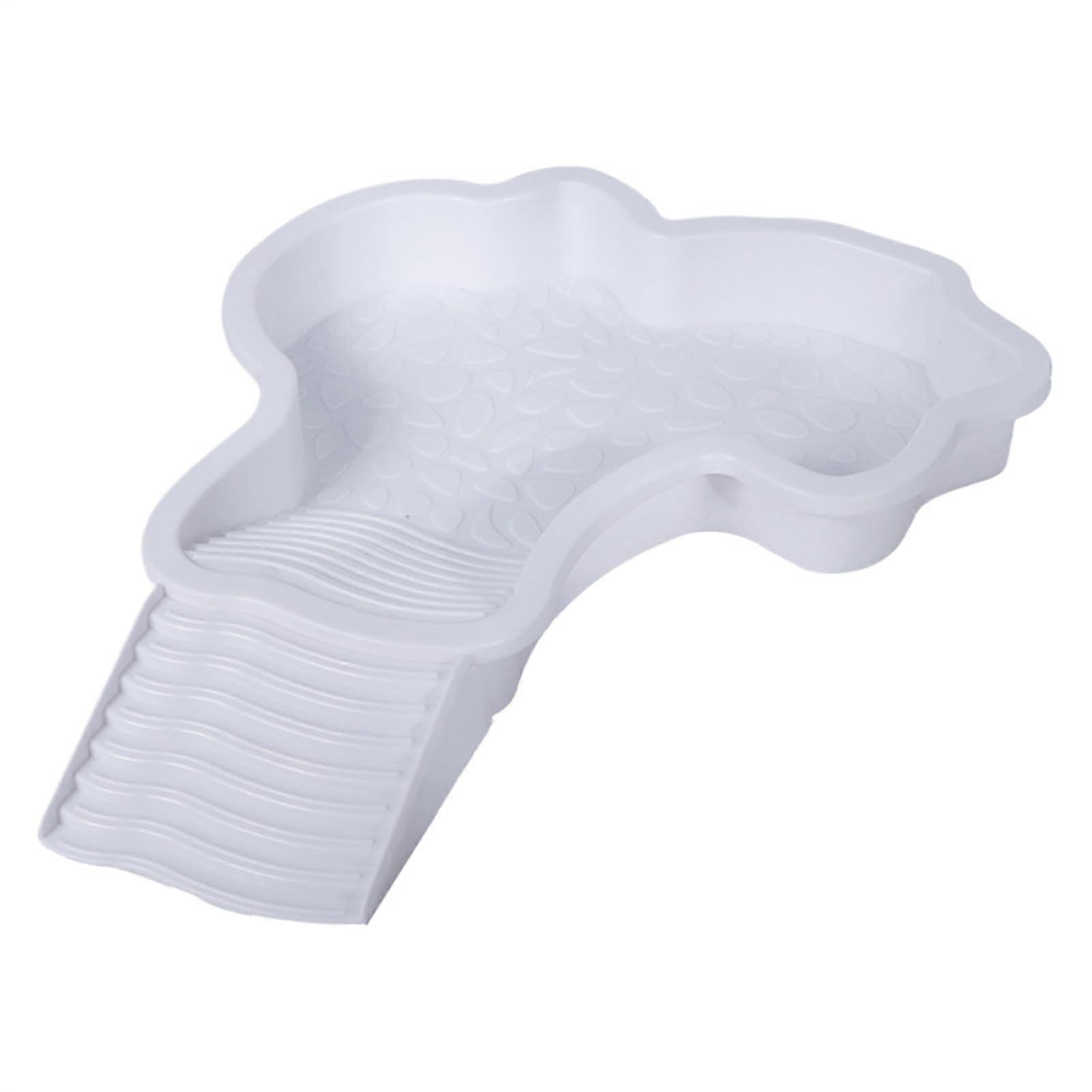 Turtle Bath Pool for Reptile Hygiene with Safe Rounded Corners and Spacious Climbing Cooling Zone