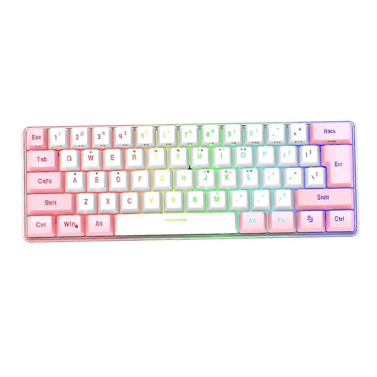 RGB Mechanical Gaming Keyboard with Vibrant Backlight, Compact Ergonomic Design for Gaming