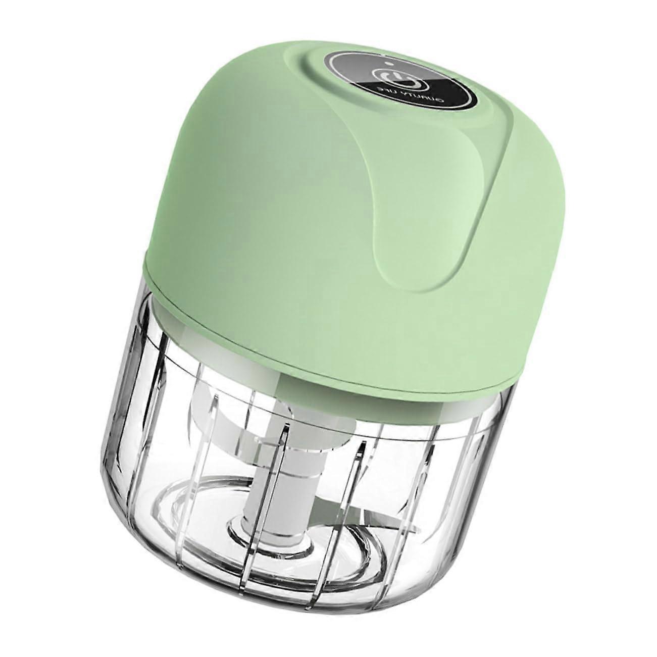 Electric Garlic Chopper Mini Food Processor with Stainless Steel Blades for Quick Vegetable Mincing