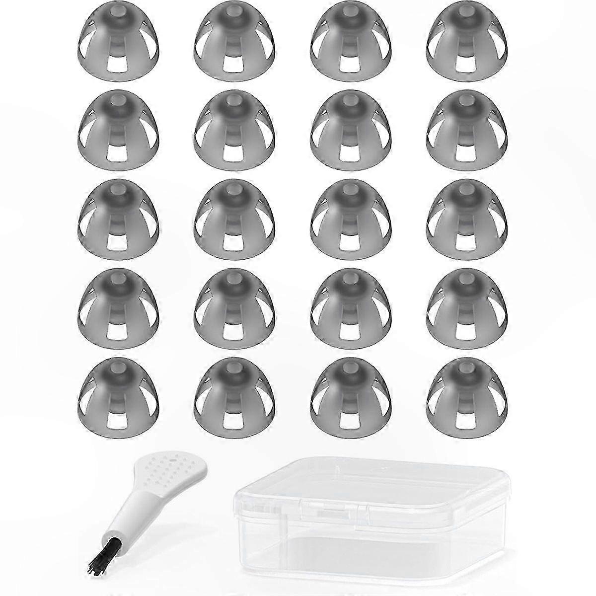 Hearing Aid Domes Open Smokey Ear Tips Replacement 8mm (Medium, 20pcs)