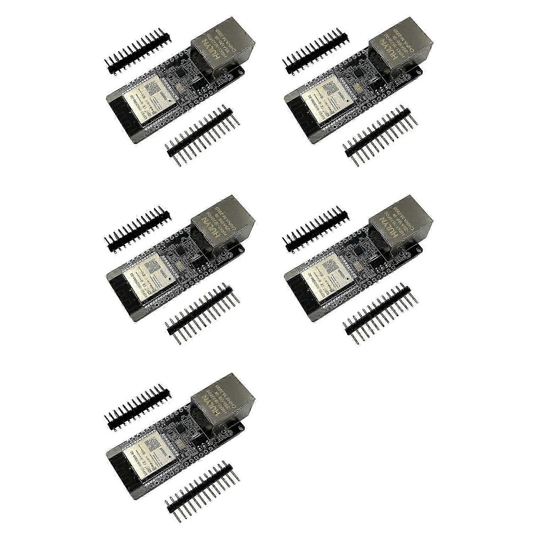 5X WT32-ETH01 ESP32 Wireless Module Serial Port Networking Bluetooth + WiFi Combo Gateway Module
