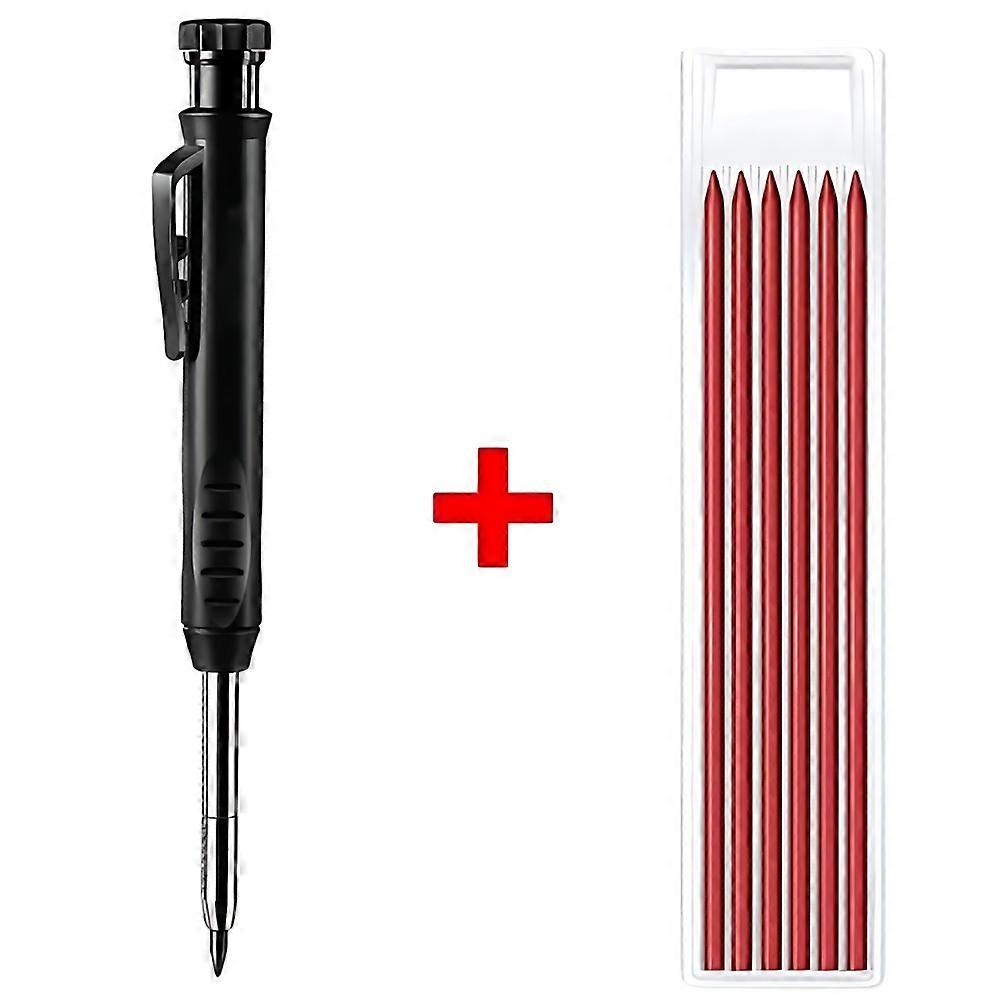 Solid Carpenter Pencil Set Woodworking Mechanical Pencil 3 Colors Refill Construction Marking Tool for Carpenter Scriber Arch