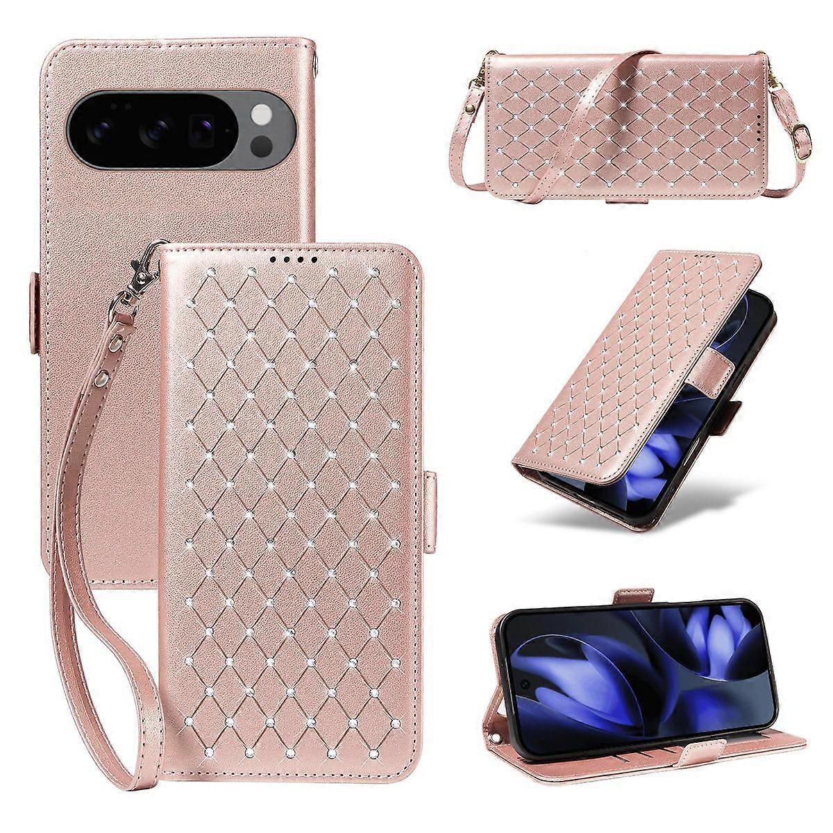 For Google Pixel 9 Pro Google Pixel 10 Google Pixel 10 Pro Google Pixel 9 Leather Case Rhinestone De