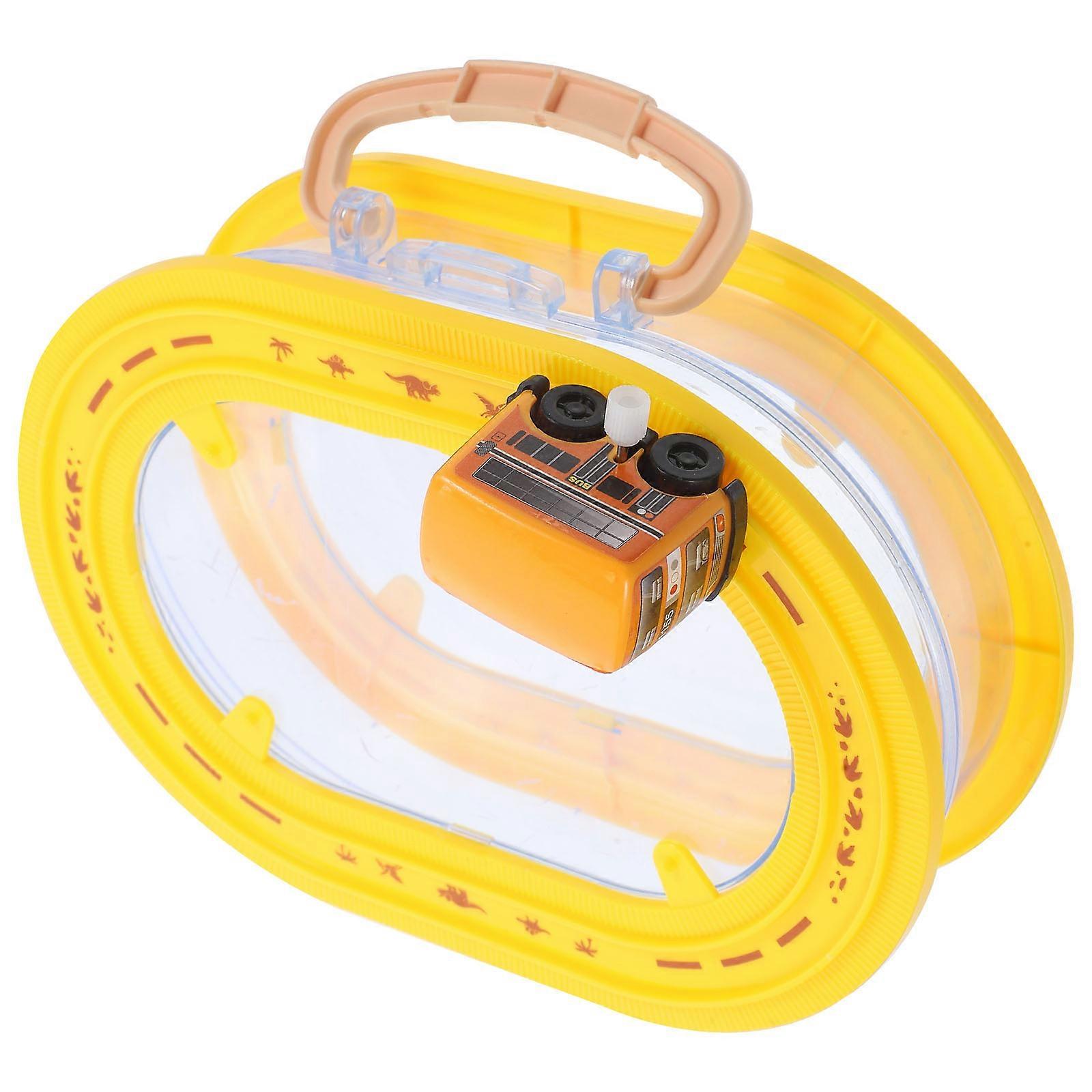 Toy Box Wind-Up Car Storage Box for 3Pcs Plastic Mini Plaything