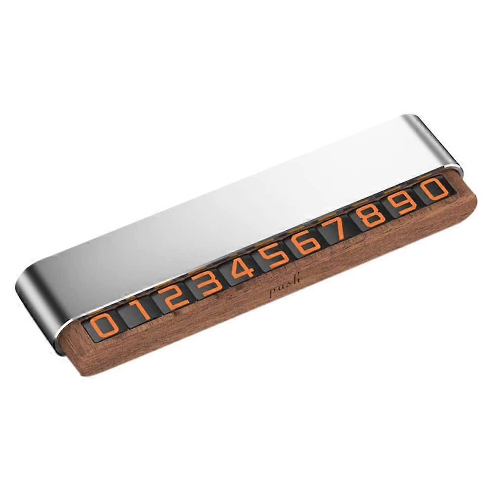 Luminous Temporary Parking Card with Hidden Double Number Switch for Car Dashboard Easy Setup