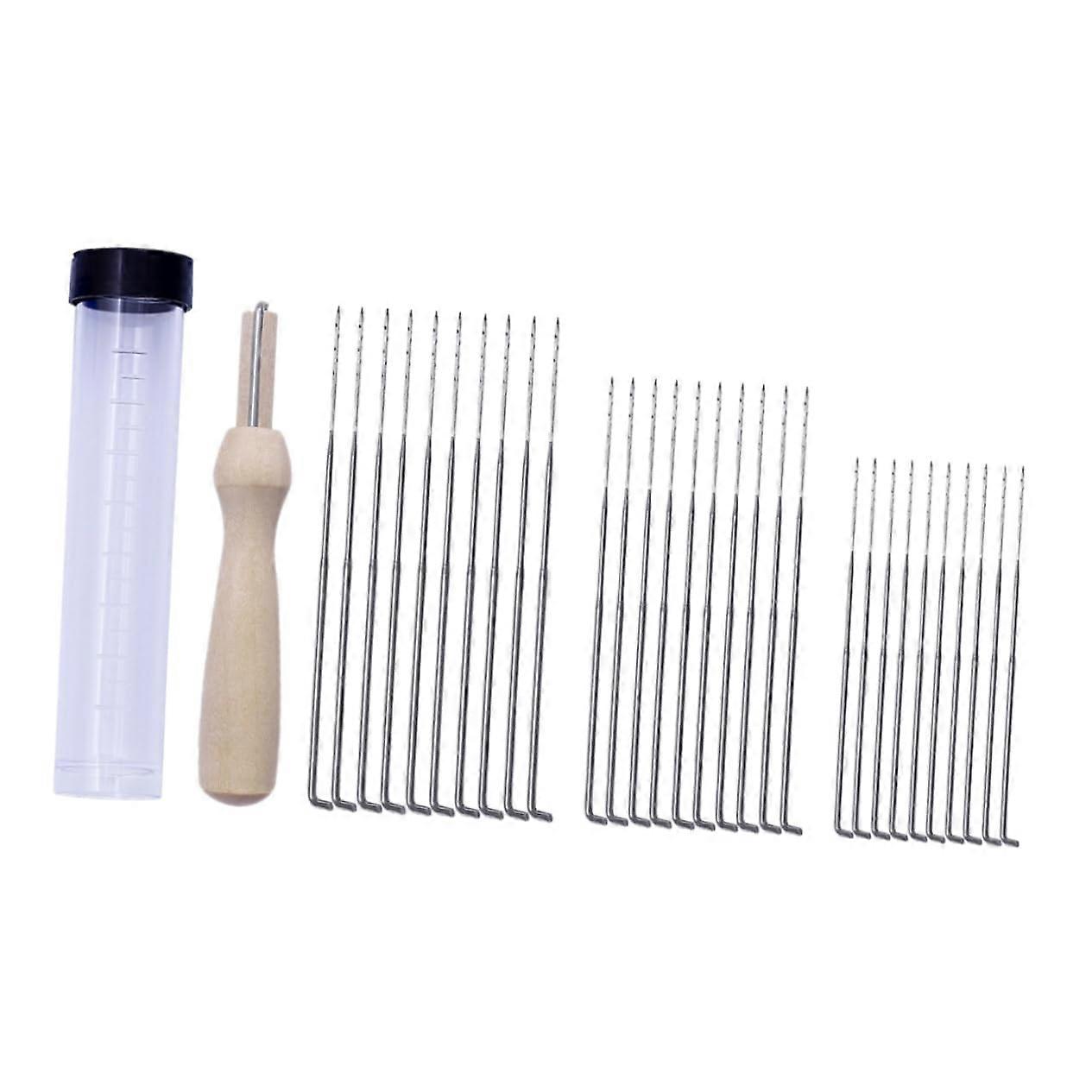 Embroidery Needles Punch Needle Kit with Ergonomic Handle Multiple Sizes and Threader for DIY Craft