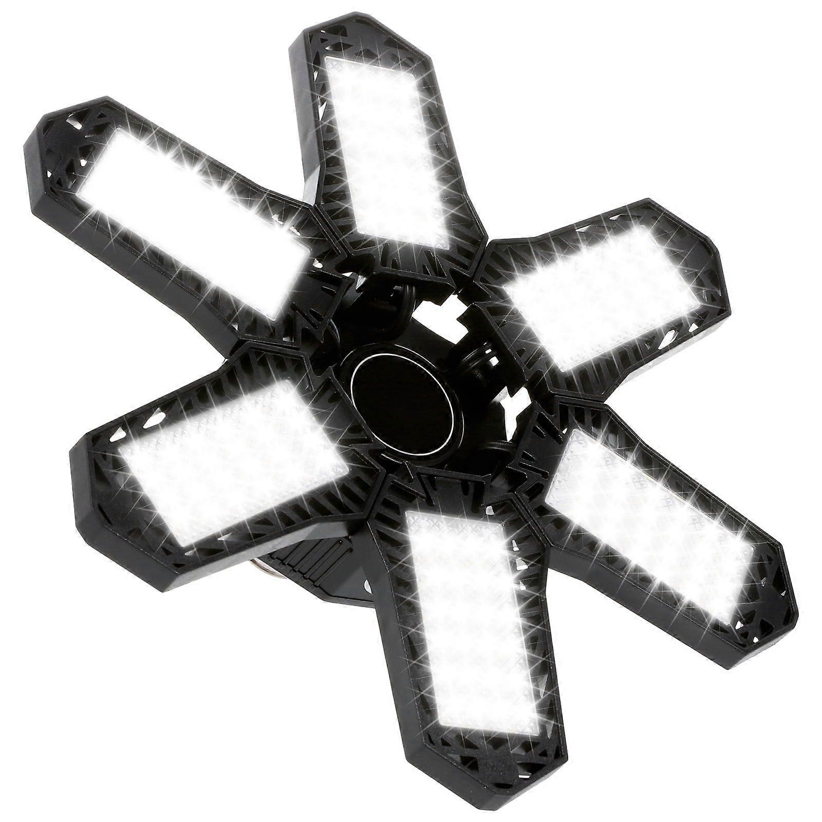 LED Garage Ceiling Light LED Light Six-Deformable Panels Shop Lights for Workshop Storage