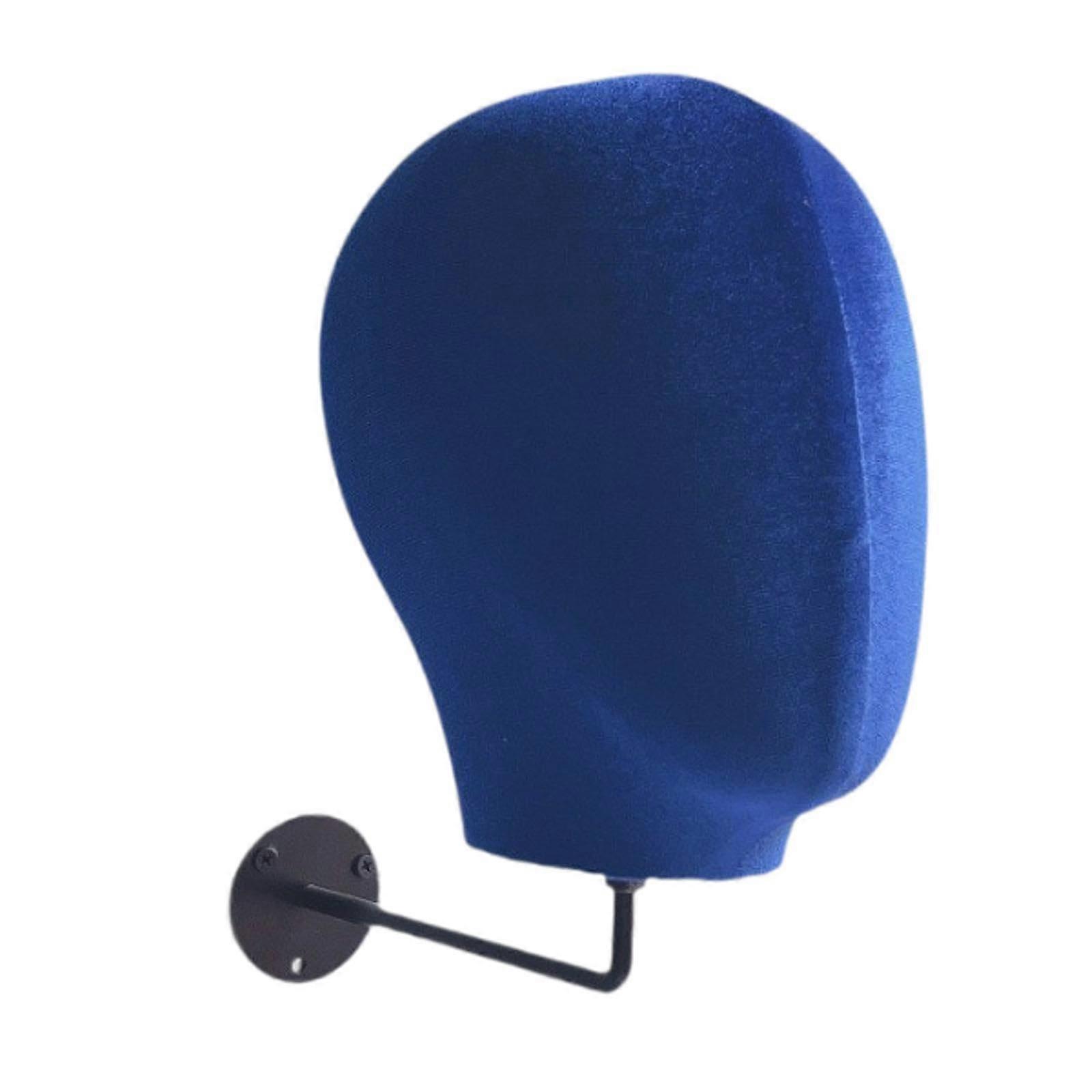 Wall Mounted Wig Stand and Hat Rack with Space Saving Design for Home and Salon Display