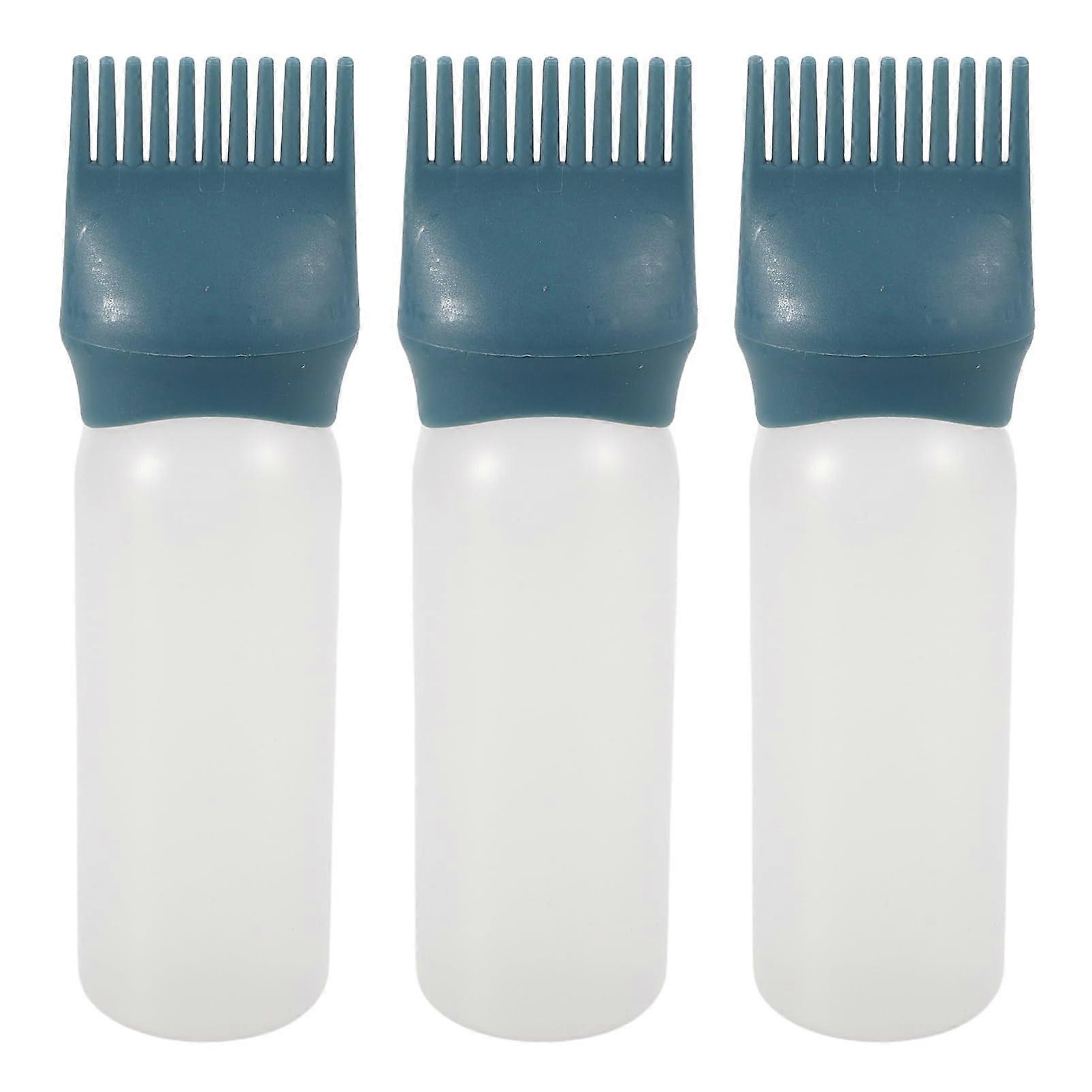 3pcs Hair Dye Applicator Bottle with Root Comb for Precise Root Application and Travel Use